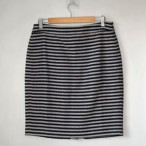 J. Crew Knit Wool Blend Stripped Skirt